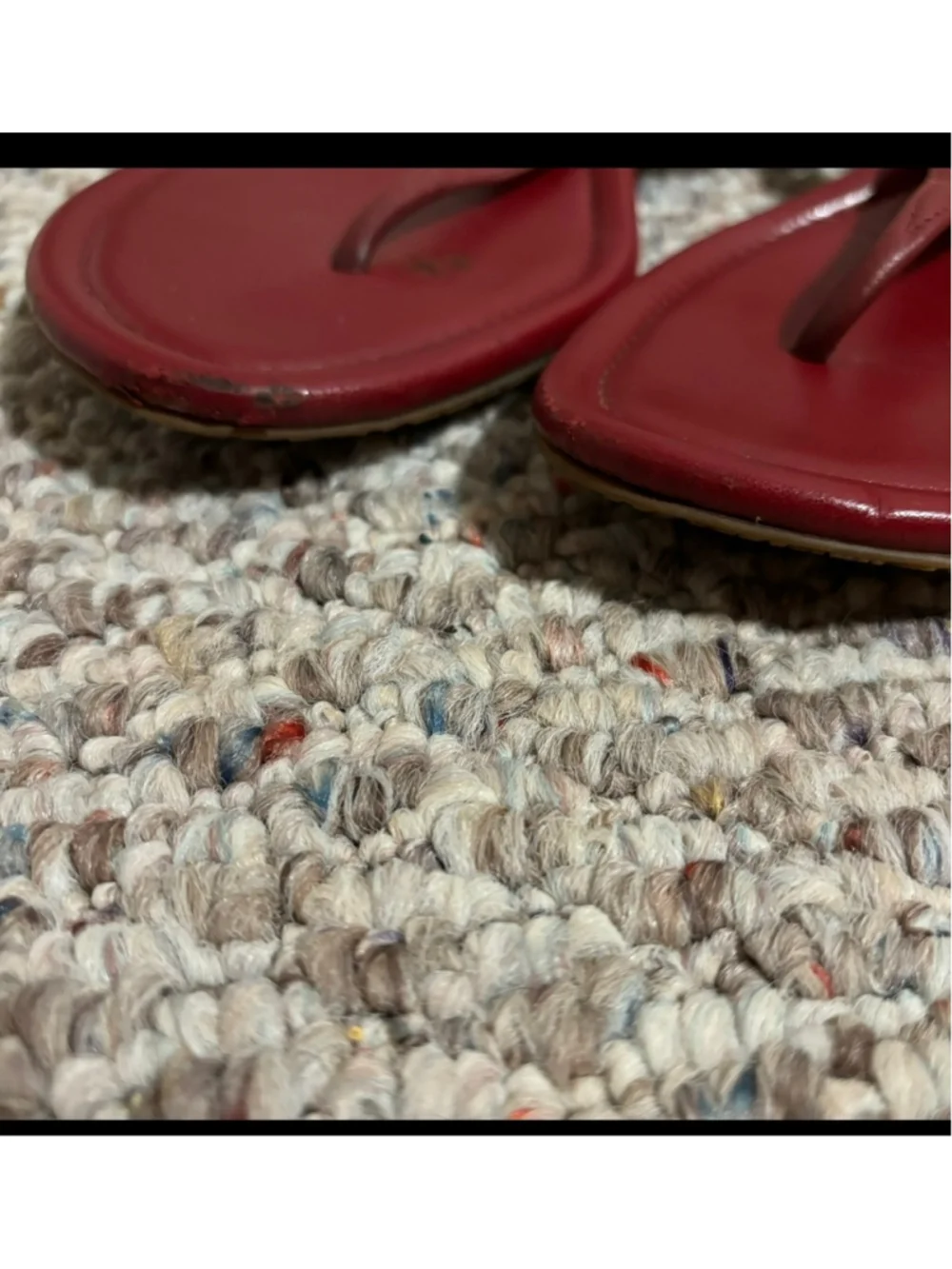 Michael Kors Burnt Red Ramona Leather Mini Wedge Sandals Sandals- Size 9.5